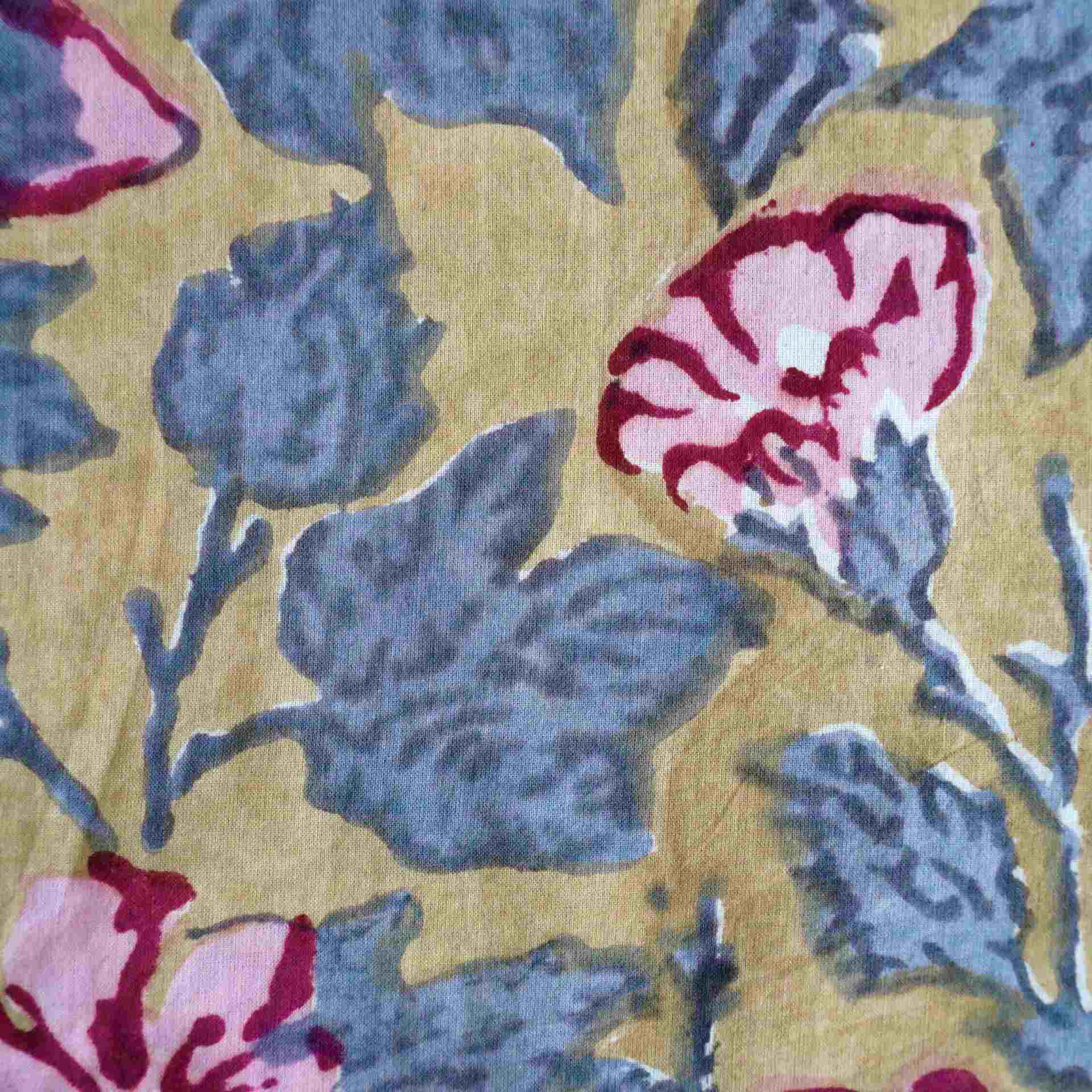 détail du motif kimono Gold imprimé au block-print